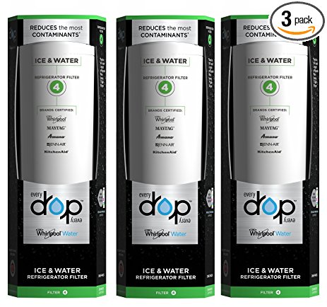 3 Pack Every Drop 4 EDR4RXD1 UKF8001 Refrigerator Water Filter Whirpool Maytag 